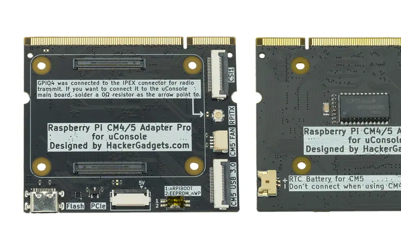 Preview image from ClockworkPi forum for “CM4/CM5 adapter boards: ClockworkPi, HackerGadgets, lulu”