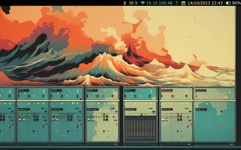 Preview image from ClockworkPi forum for “Dzaczek's i3 configuration”